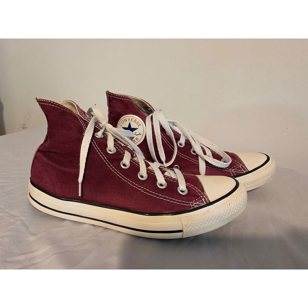 Converse Chuck Taylor High Top Women 8 Burgundy Canvas Sneaker Classic 139784F